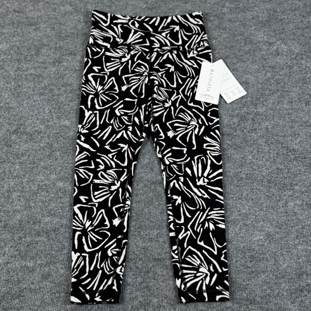 Athleta Elation XS Leggings Floral Print Activewear Athleisure Lounge‎ Yoga NEW